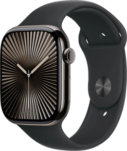 Apple Watch Series 10 4G 46mm Titanium Zwart Sportband M/L