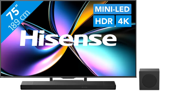 Hisense 75 ULED Mini-led U79Q PRO (2025) + Hisense AX3120Q