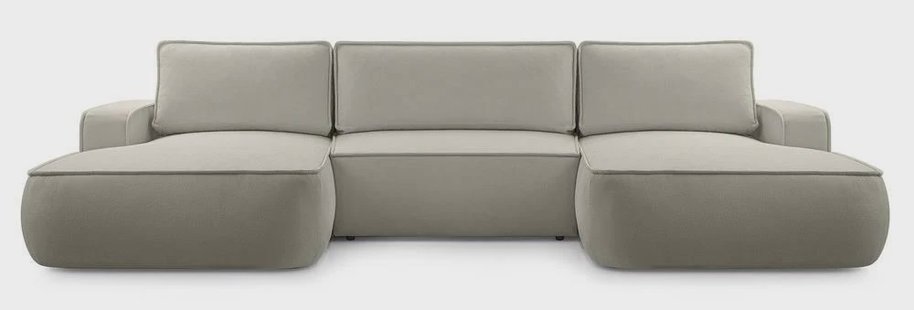 U-slaapbank Monteno bouclé met opbergruimte | NADUVI Collection