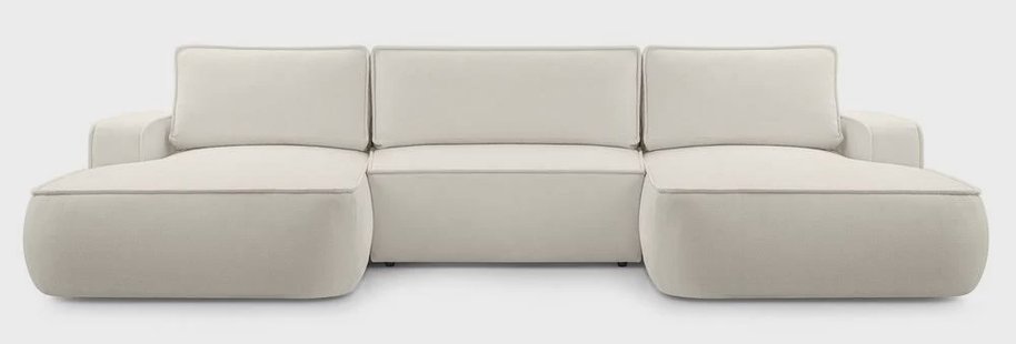 U-slaapbank Monteno bouclé met opbergruimte | NADUVI Collection