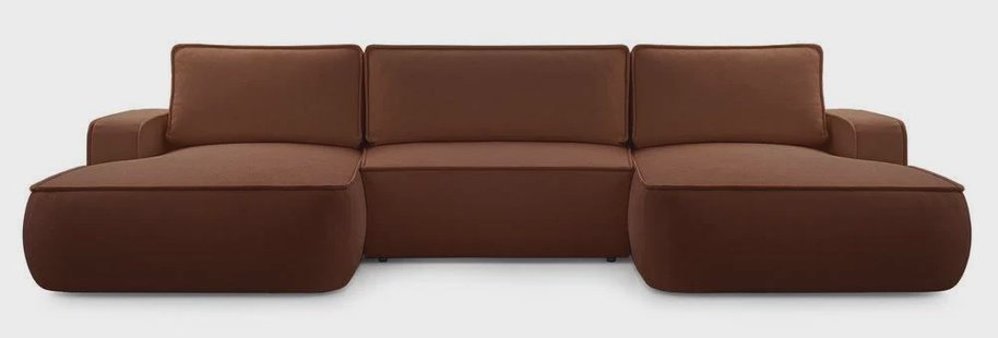 U-slaapbank Monteno bouclé met opbergruimte | NADUVI Collection