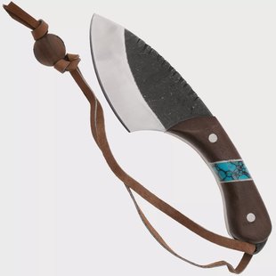 Condor Blue River Skinner CTK112-3.5-4C, Brut De Forge 440C, Walnut Turqouise Stone, vaststaand mes