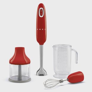 Smeg - Staafmixer | Rood | Jaren 50 | Staafmixer met accessoires