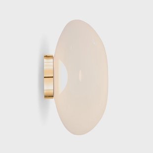 Melt Surface LED wandlamp Opal/Gold Tom Dixon - Woonkamer - Designer - Kunststof - Rond
