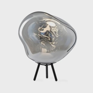 Melt Portable vloerlamp Silver Black Tom Dixon - Woonkamer - Designer - Kunststof - Driebeen