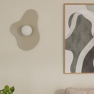 Illusion wandlamp beige glas 60 cm Globen Lighting - Woonkamer - Modern - 1 lamp