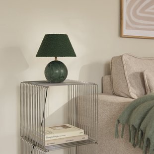 Castello 24 tafellamp donkergroen marmer Globen Lighting - Woonkamer - Designer - Stof - 1 lamp