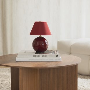 Iris 16 LED tafellamp rood Texti Globen Lighting - Woonkamer - Designer - Stof - 1 lamp