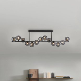 Schöner Wohnen Plafondlamp Dubai, rookglas, 13-lichts, G9