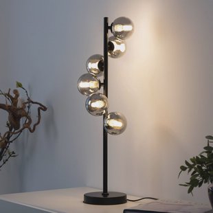 SCHÖNER WOHNEN Tafellamp Dubai, rookglas, 6-lamps, G9