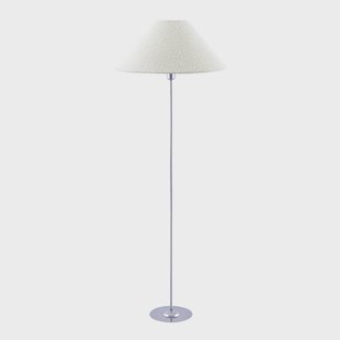 Iris vloerlamp crème/chroom textiel Ø 45 cm Globen Lighting - Woonkamer - Scandinavisch - Stof - 1 lamp