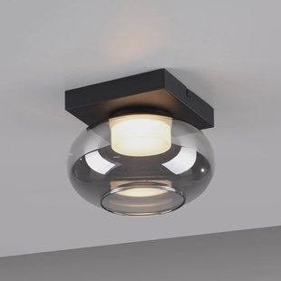 SCHÖNER WOHNEN LED plafondlamp Sia, rookgrijs 3.000 K