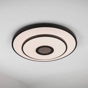 Näve LED plafondlamp Genua, zwart, ijzer, CCT, afstandsbediening