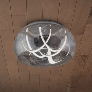 Näve LED plafondlamp Malou, glas, CCT, afstandsbediening