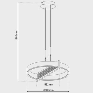 Näve LED hanglamp Yvaris, zilver, CCT, afstandsbediening