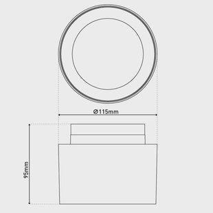 Näve LED plafondspot Trimes, Ø 11,5 cm, zwart, CCT, step-dimbaar
