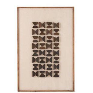 J-Line wanddecoratie Josh - dennenhout|canvas - naturel