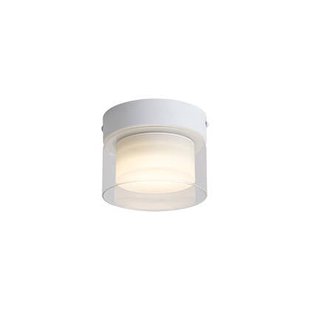 QAZQA Moderne plafondlamp wit met helder glas - Puck