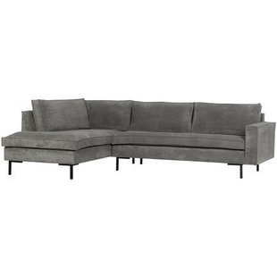 WOOOD Arwin Hoekbank Links - Ribstof - Olijfgroen