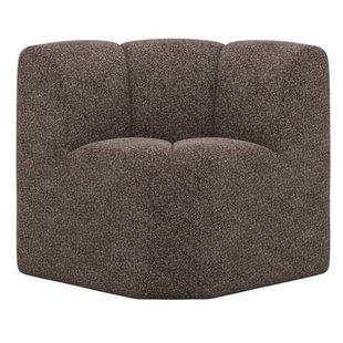 WOOOD Mojo Eetbankje Hoek Met Rugleuning - Wollig - Bruin - 83x83x83