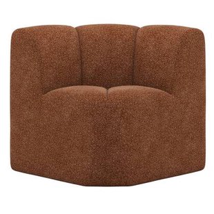 WOOOD Mojo Eetbankje Hoek Met Rugleuning - Wollig - Roestbruin