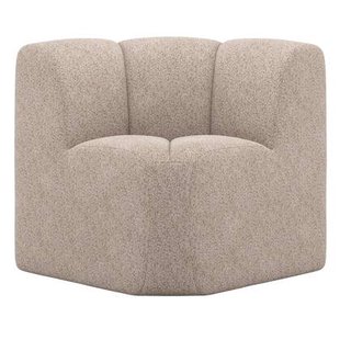 WOOOD Mojo Eetbankje Hoek Met Rugleuning - Wollig - Donkerzand