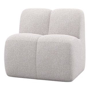 WOOOD Mojo Eetbankje 84 cm Met Rugleuning - Bouclé - Ecru Melange