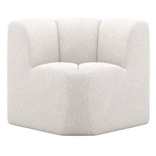 WOOOD Mojo Eetbankje Hoek Met Rugleuning - Wollig - Ecru - 83x83x83