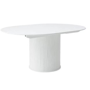 Nordic Home - Kelly ronde uitschuif eetafel Ø120-167 cm - wit