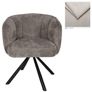 PTMD Como Dining Chair Swivel Cream