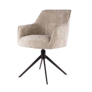 AnLi Style Armstoel pull draaibaar Zandkleur - set van 2