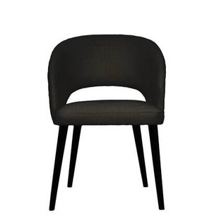 PTMD Abierto Black Nanci Fabric Dining Chair