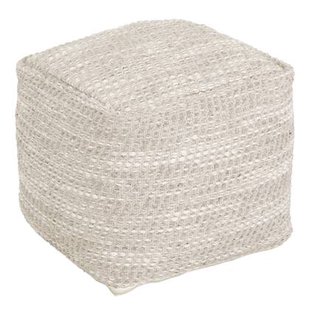 MUST Living Pouf Asuri Sand ,40x40x40 cm, sand, 80% wool 20% cotton