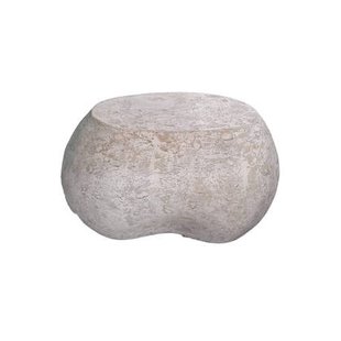 PTMD Hiranya White Round Organic Shaped GRC Stool