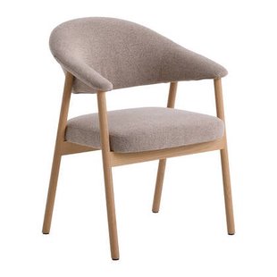 by fonQ Pucca Eetkamerstoel - Licht Eiken - Taupe