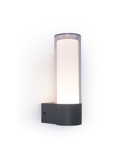 Lutec Dropa - buiten wandverlichting - slimme verlichting - Lutec Connect - 8,2 x 11,2 x 26 cm - 10W LED incl. - IP44 - donkergrijs