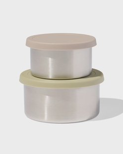 HEMA Snackboxen rvs groen - 2 stuks (groen)
