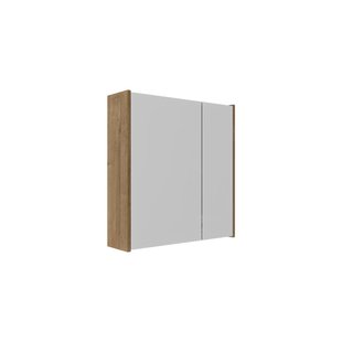 Saniclass Holz Pure Spiegelkast - 60x63x16cm - inclusief zijpanelen - Eiken natural SW1420836/SW1212815