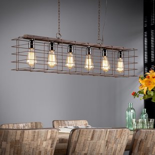 Vico Cage - hanglamp - 95 x 21 x 150 cm - roest bruin