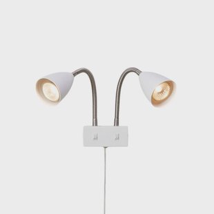 Markslöjd - wandlamp Ciro, wit, metaal, stekker, GU10