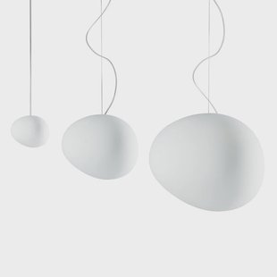 Gregg piccola hanglamp, wit Foscarini - Woonkamer - Designer - Glas - Bol