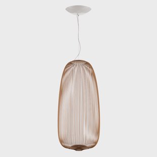 Spokes 1 LED hanglamp dimbaar koper Foscarini - Woonkamer - Designer - Metaal - 1 lamp