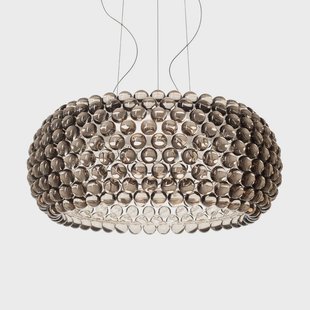 Caboche Plus Grande LED hanglamp, grijs Foscarini - Woonkamer - Designer - Kunststof - 1 lamp