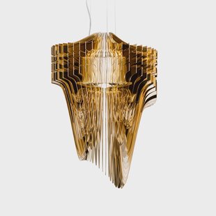 Aria M hanglamp, goud, Ø 60 cm Slamp - Woonkamer - Designer - Kunststof - 1 lamp