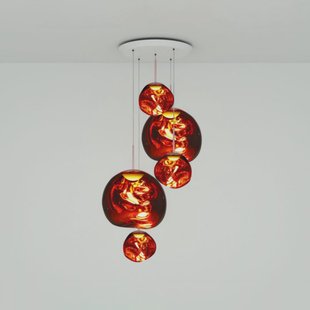 Melt Large Round hanglamp Ø 95 cm koper Tom Dixon - Woonkamer - Designer - Kunststof - Meerdere lampen