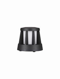 Nova Luce Stark - tuinpaal - Ø 16 x 14,6 cm - 8W LED incl. - IP65 - donker antraciet
