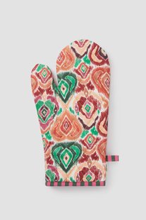 Multicolour ovenwant met ikat print