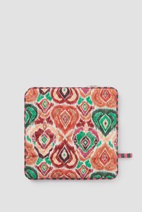 Multicolour pannenlap met ikat print