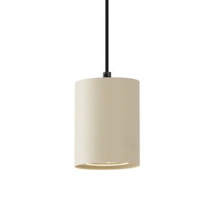 QAZQA Moderne hanglamp beige met zwart voor railsysteem 1-fase GU10