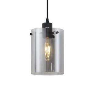 QAZQA Moderne spot zwart met smoke glas voor railsysteem 1-fase -